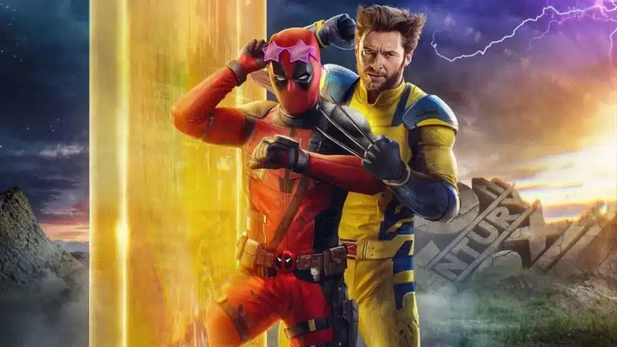 Poster du film deadpool and wolverine avec ryan reynolds et hugh jackman