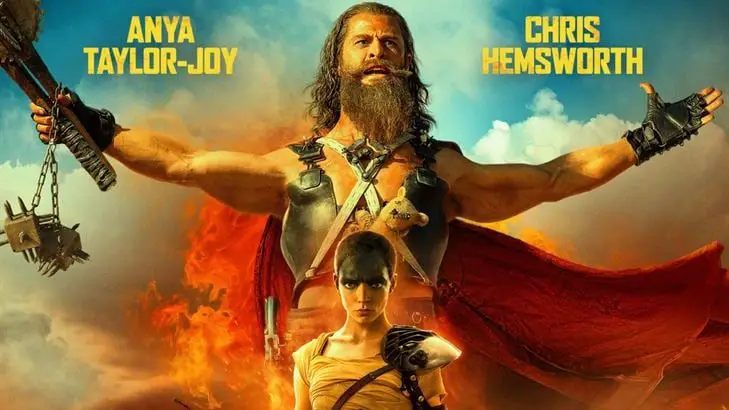 poster du film furiosa : une saga mad max avec anya taylor-joy et chris hemsworth