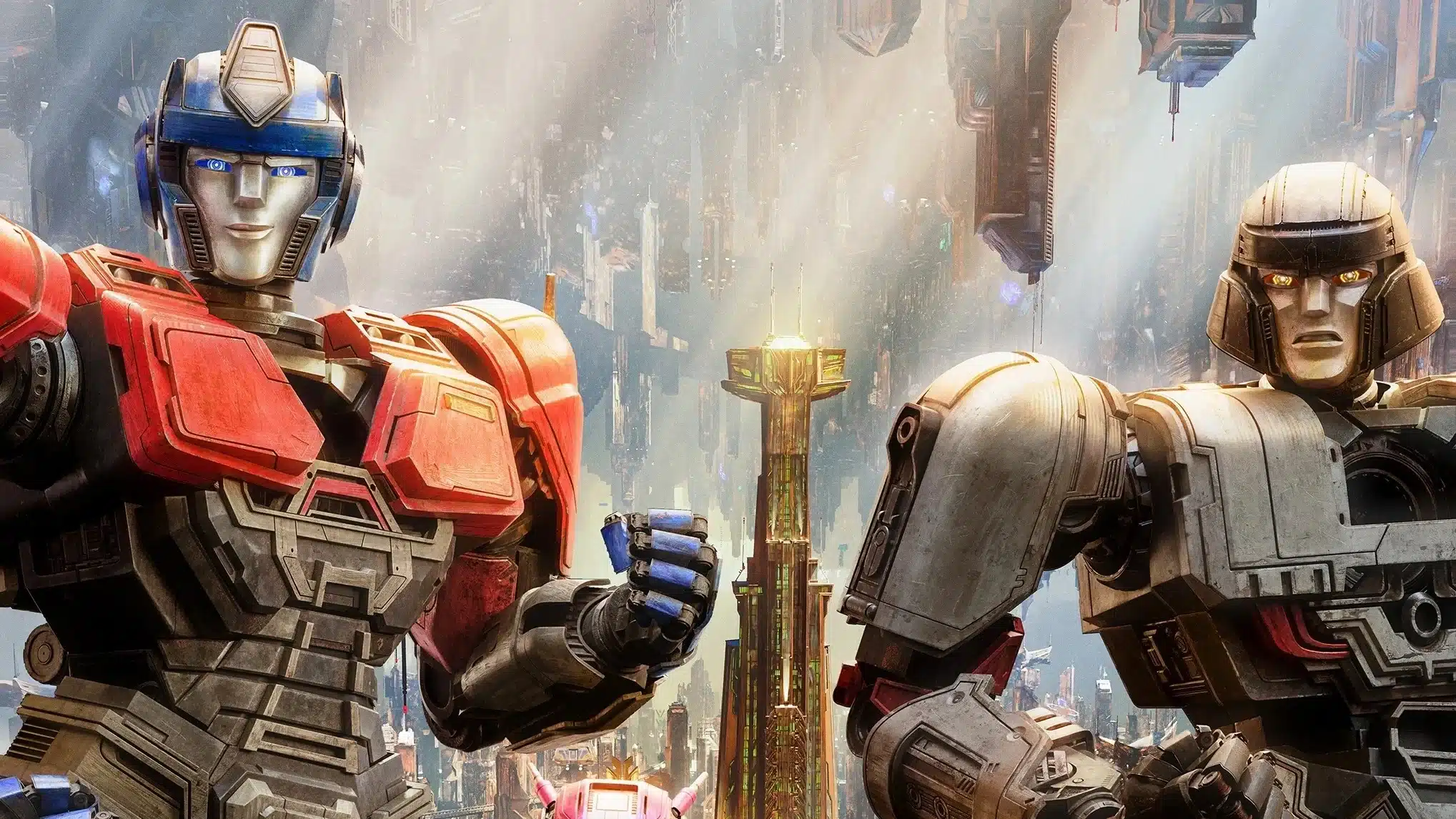 Poster du film Transformers avec Chris Hemsworth et Scarlett Johansson