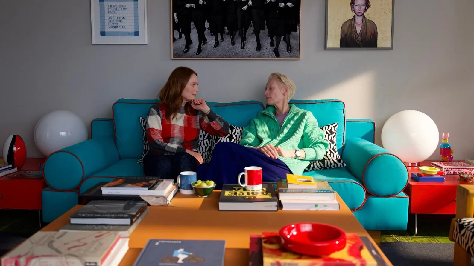 photo la chambre d'à côté de Pedro Almodóvar avec Tilda Swinton, Julianne Moore, John Turturro