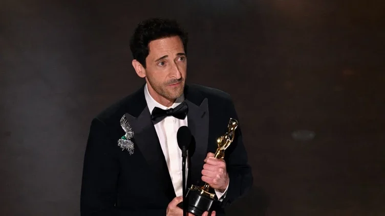 photo oscars 2025 avec adrien brody