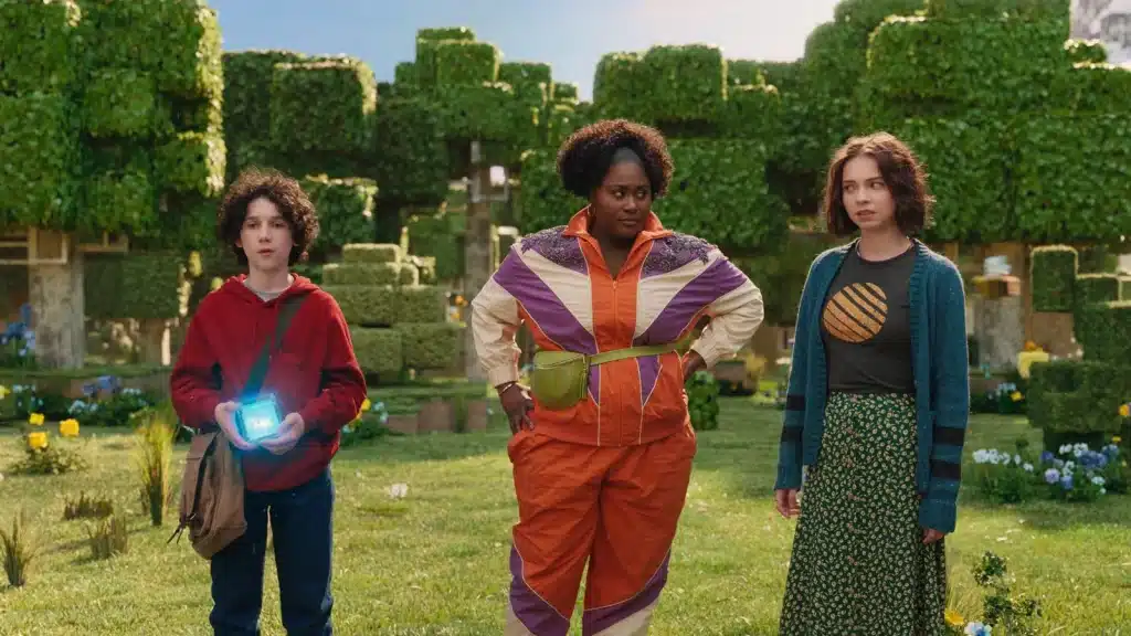 photo film Minecraft : le film réalisé par Jared Hess avec Jack Black, Jason Momoa, Danielle Brooks, Emma Myers et Sebastian Eugene Hansen
