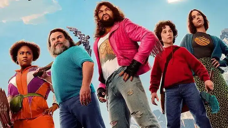 poster film Minecraft : le film réalisé par Jared Hess avec Jack Black, Jason Momoa, Danielle Brooks, Emma Myers et Sebastian Eugene Hansen